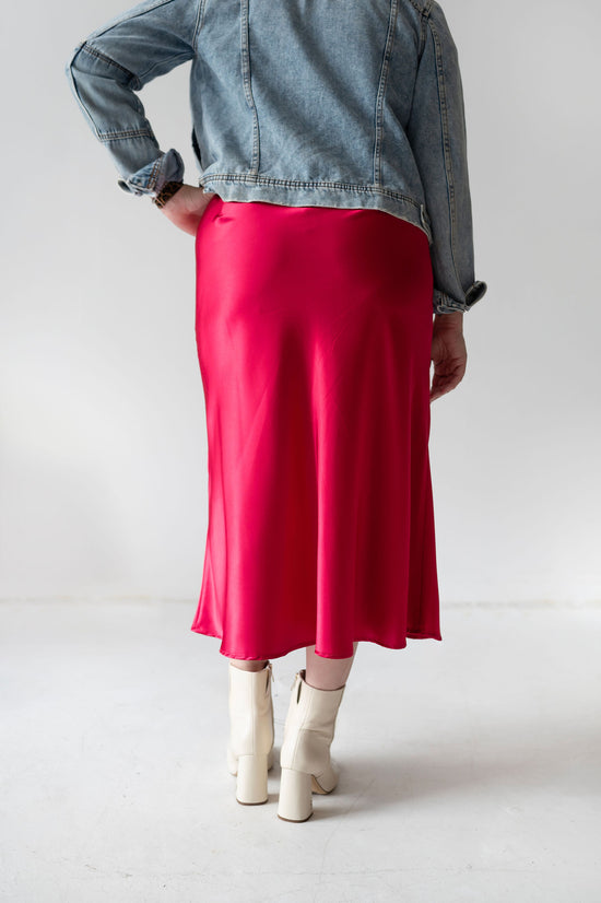 Candy Apple Satin Skirt
