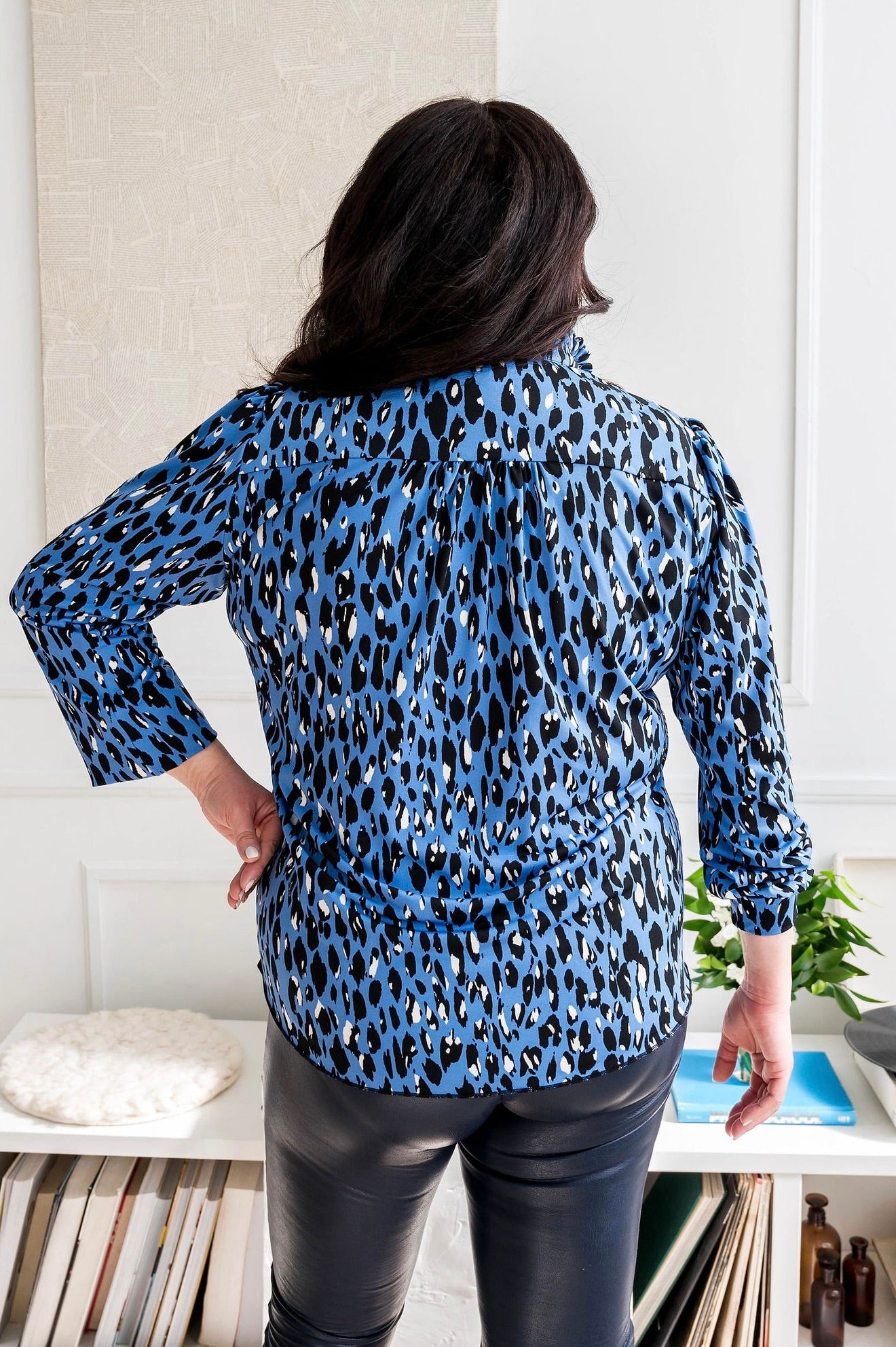 Leopard Tie Blouse