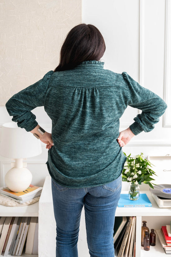 Green Sweater Blouse