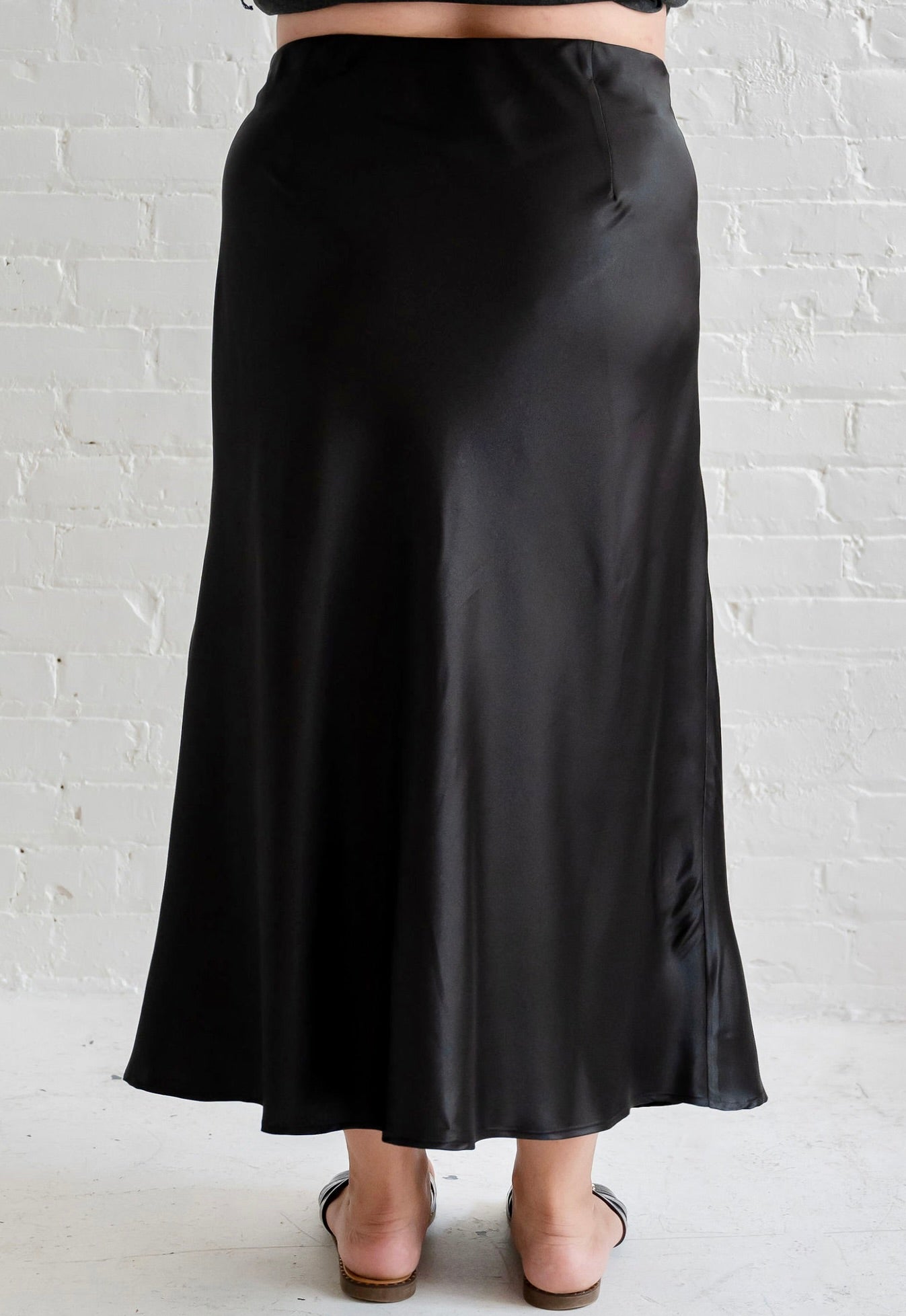 Black Satin Skirt
