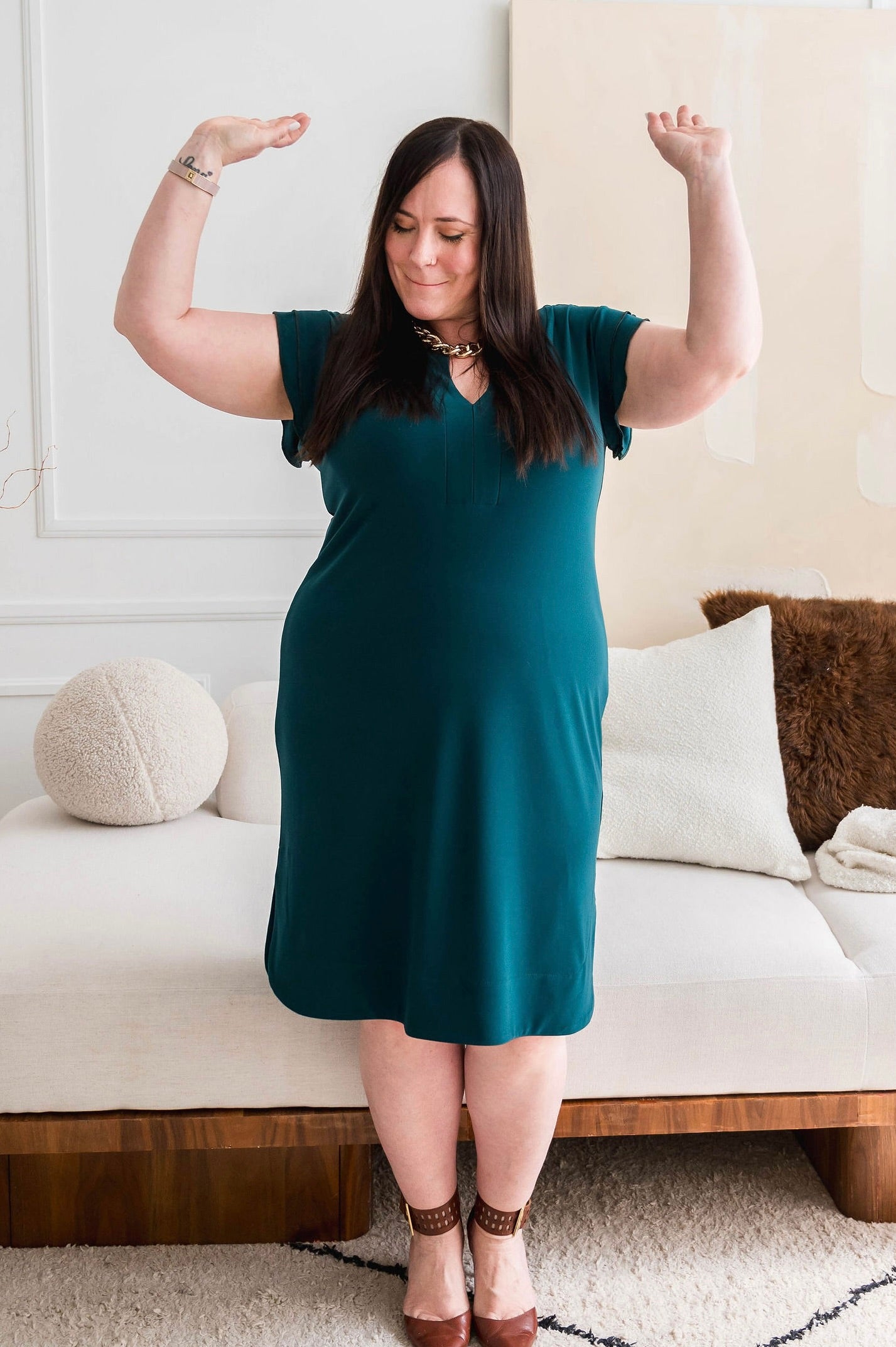 Emerald Green Sheath Dress