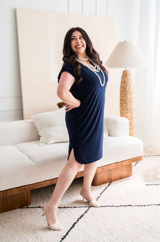 Navy Sheath Dress