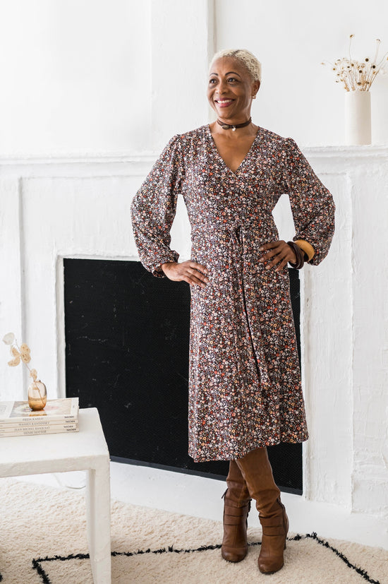 Printed Wrap Dress
