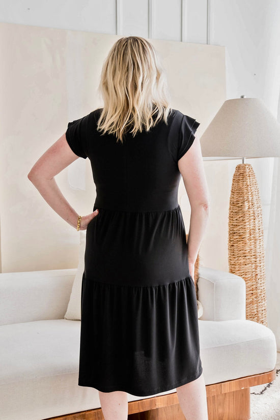 Black Fit + Flare Dress