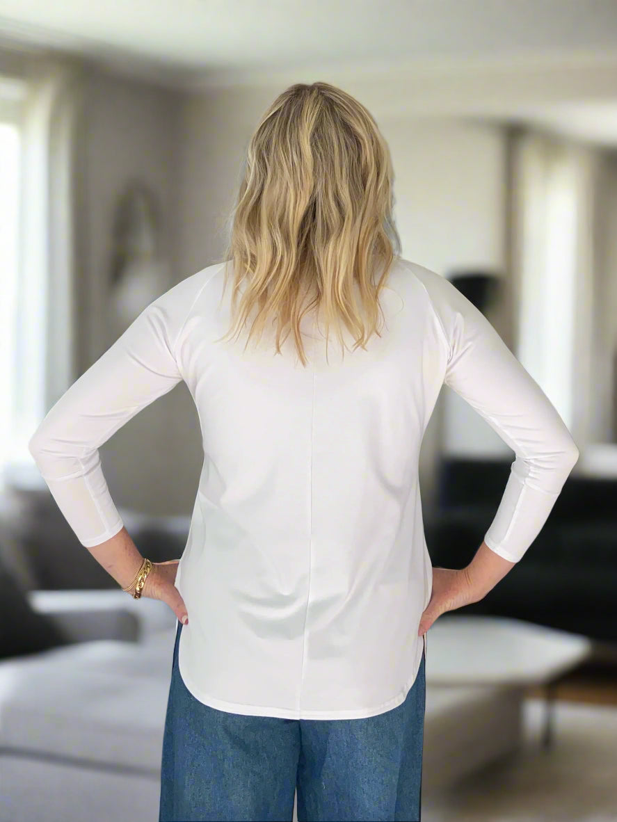 White Bamboo V-Neck
