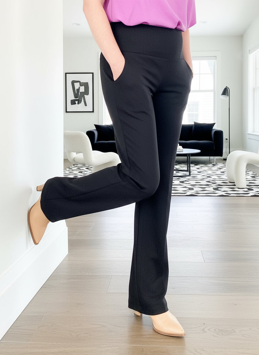 Black Straight Leg Pants - PRE-ORDER the PANT DROP