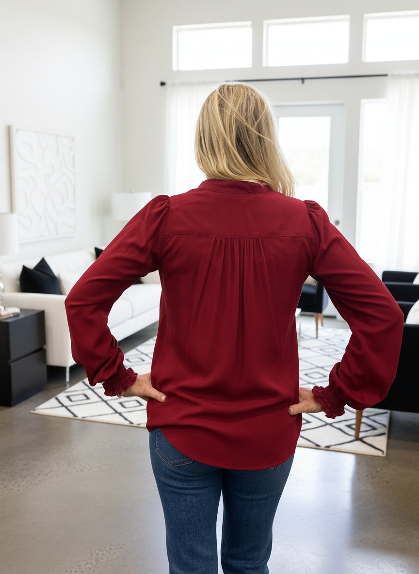 The Burgundy Blouse