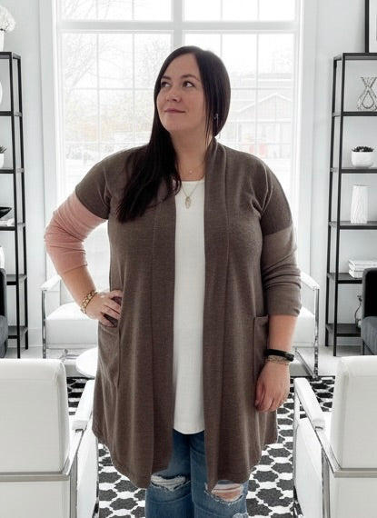 Cocoa + Pink + Mink Cardigan