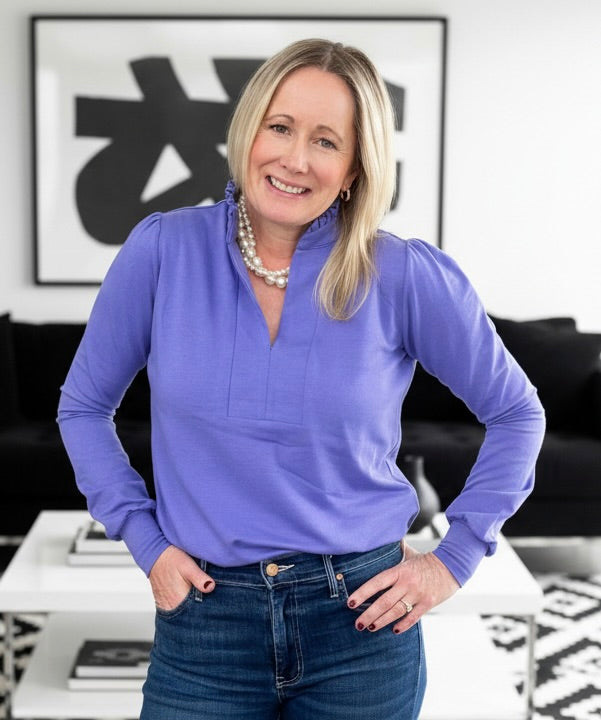 Purple Sweater Blouse