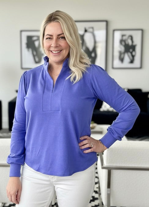 Purple Sweater Blouse