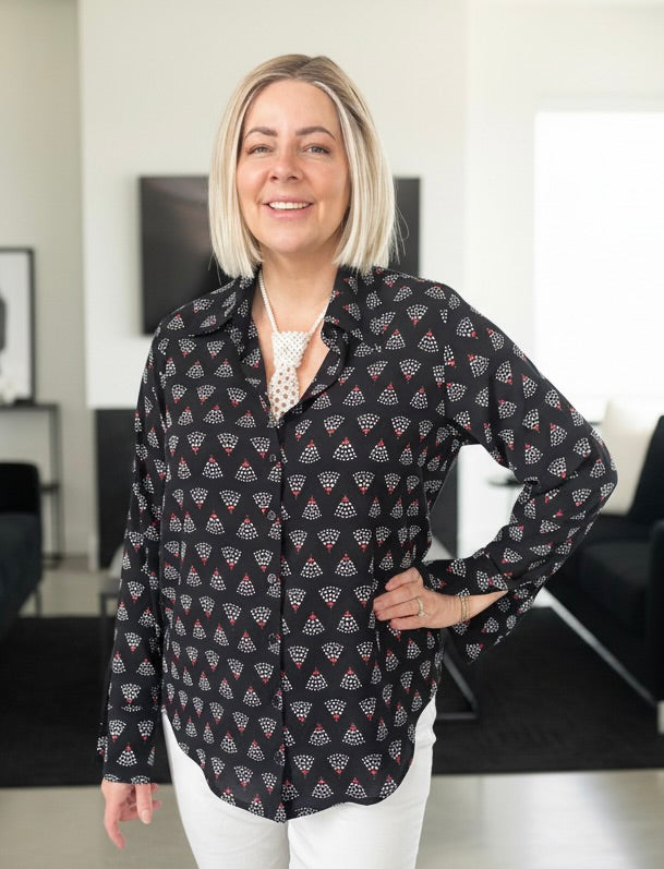 Black Art Deco Shirt