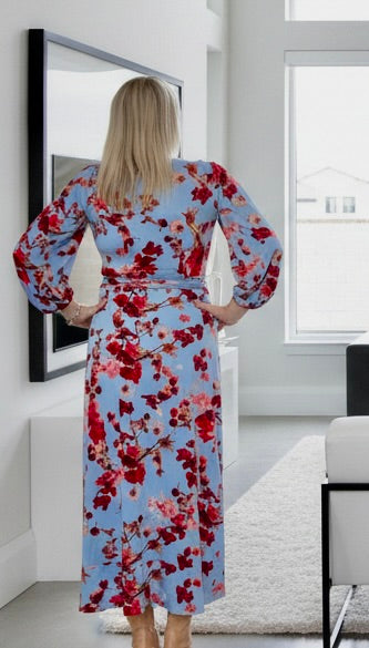 Cherry Blossom Wrap Dress