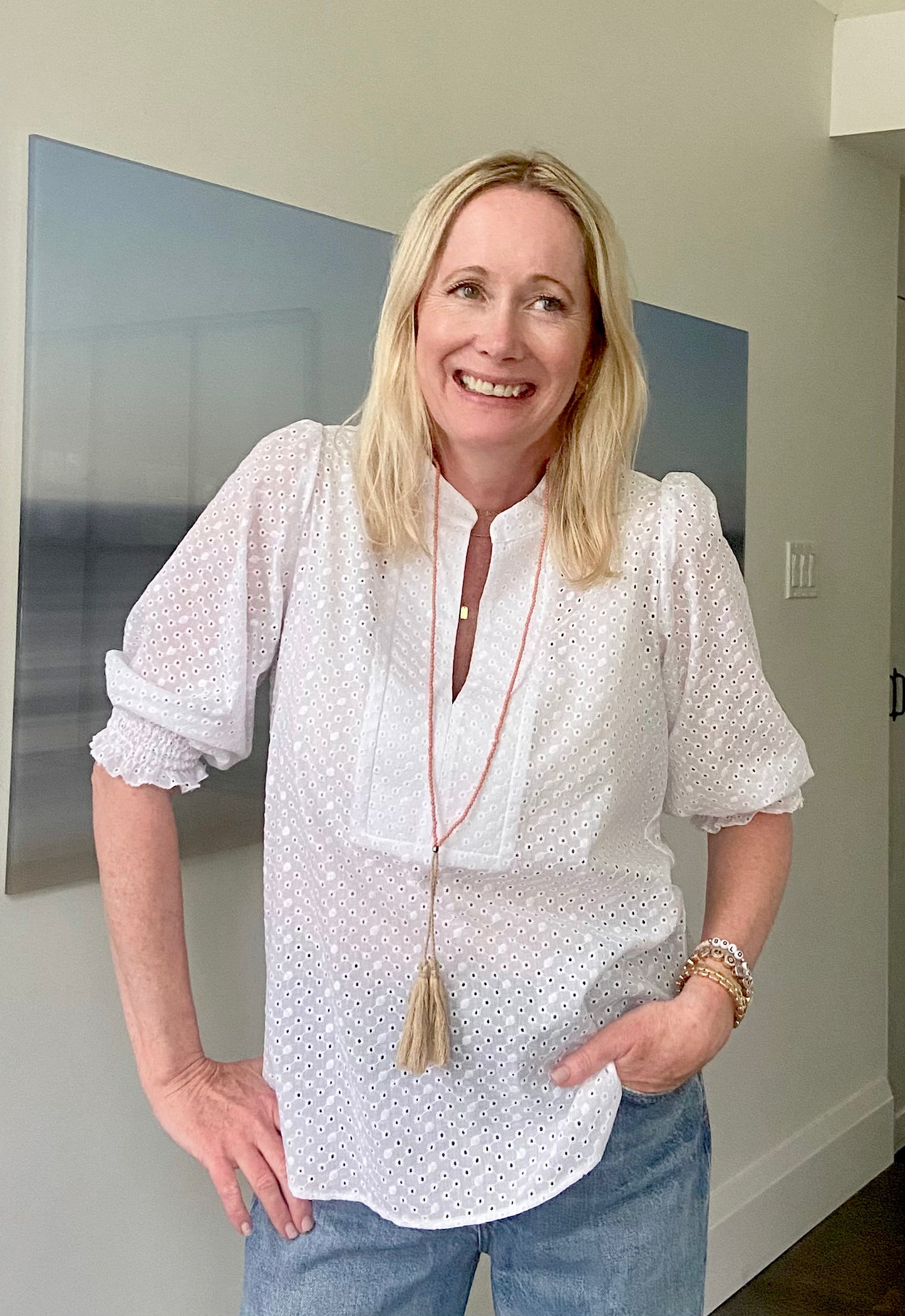 Eyelet Summer Blouse