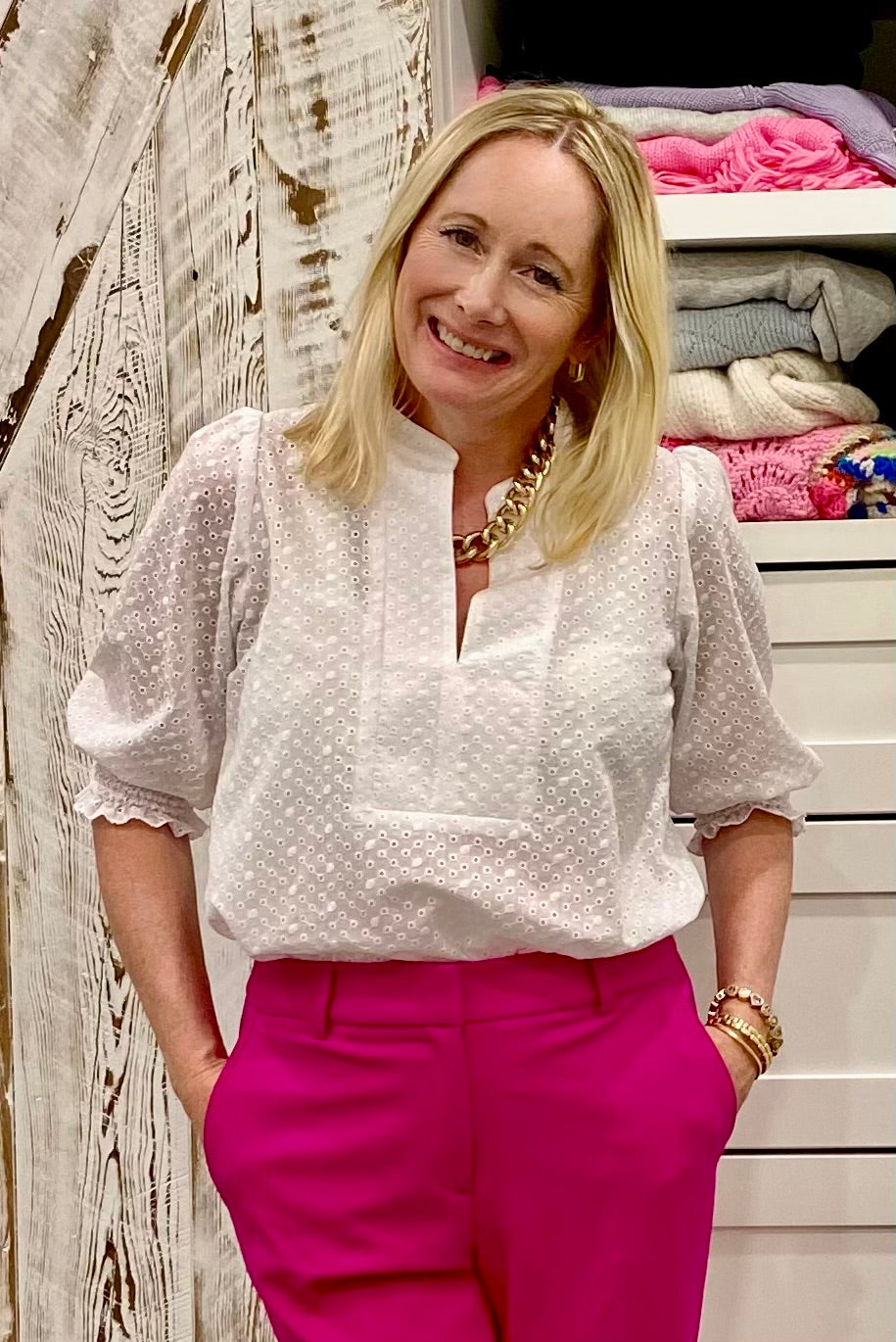 Cotton Eyelet Blouse
