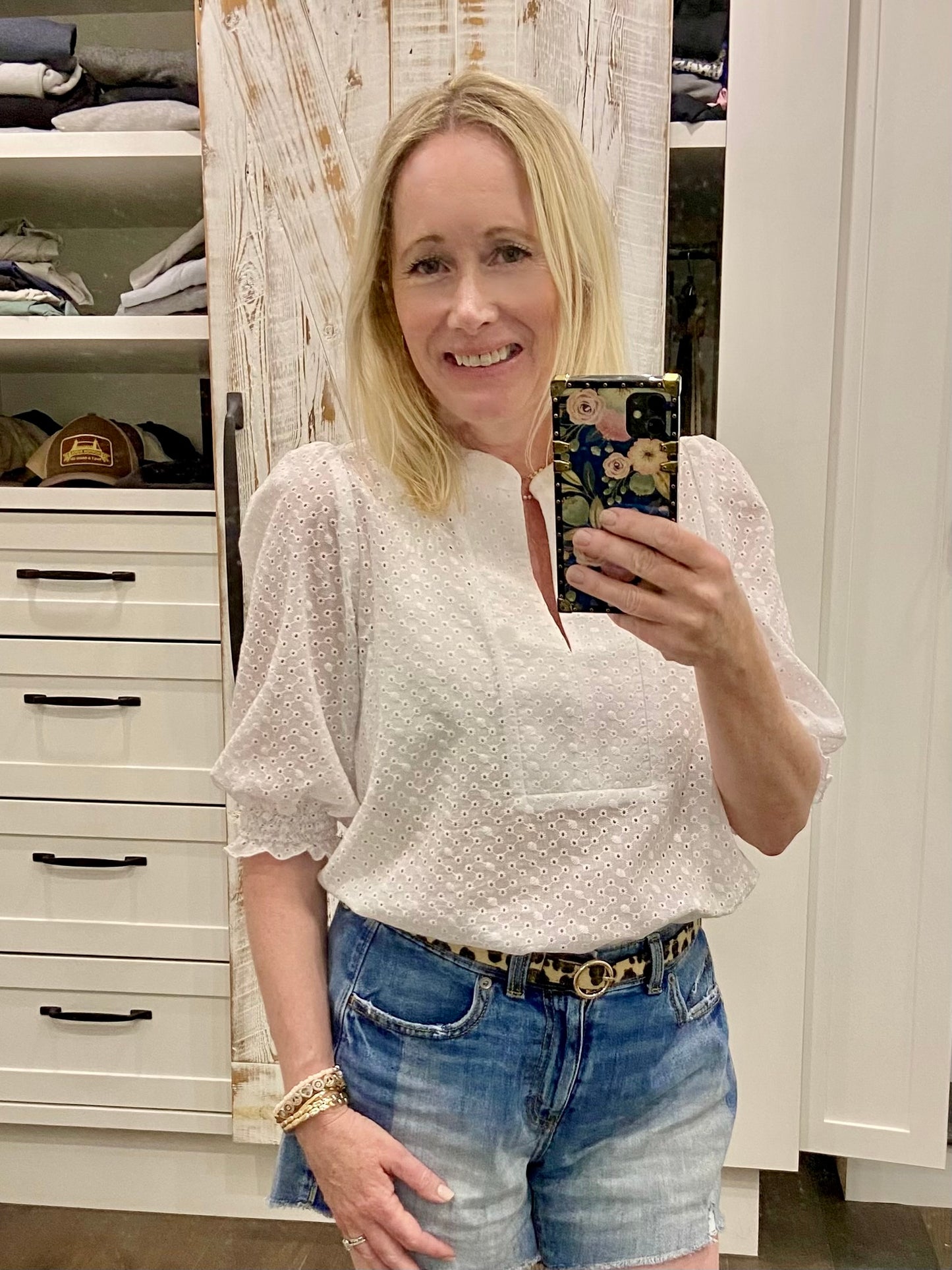 Cotton Eyelet Blouse