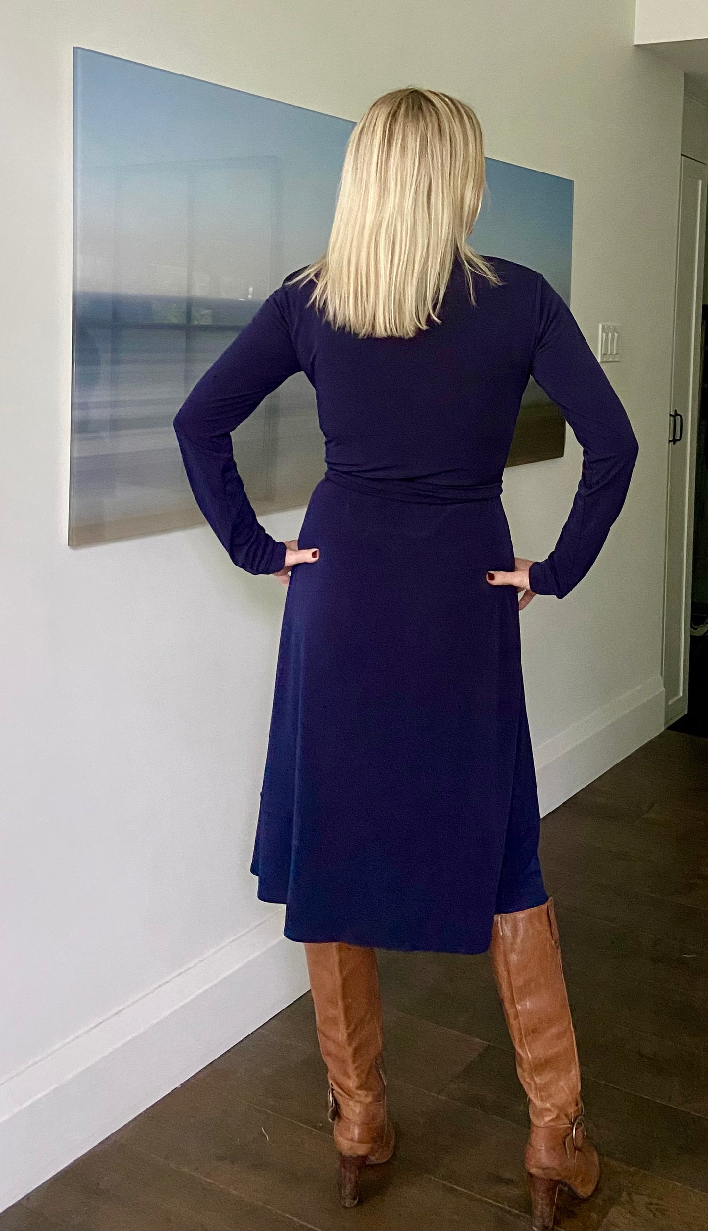 Navy Wrap Dress