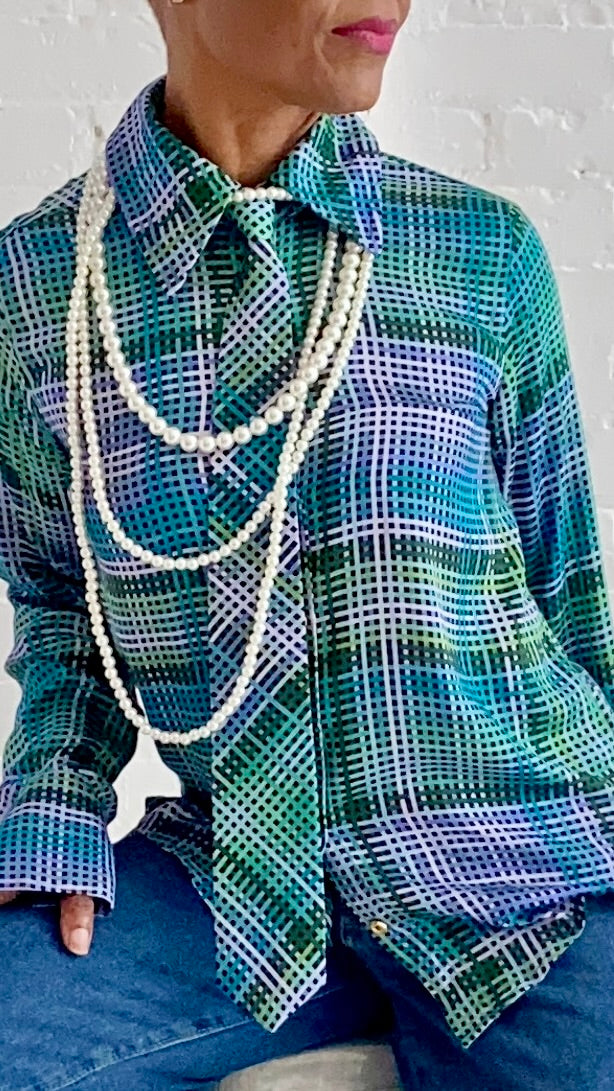 Retro Grid Necktie