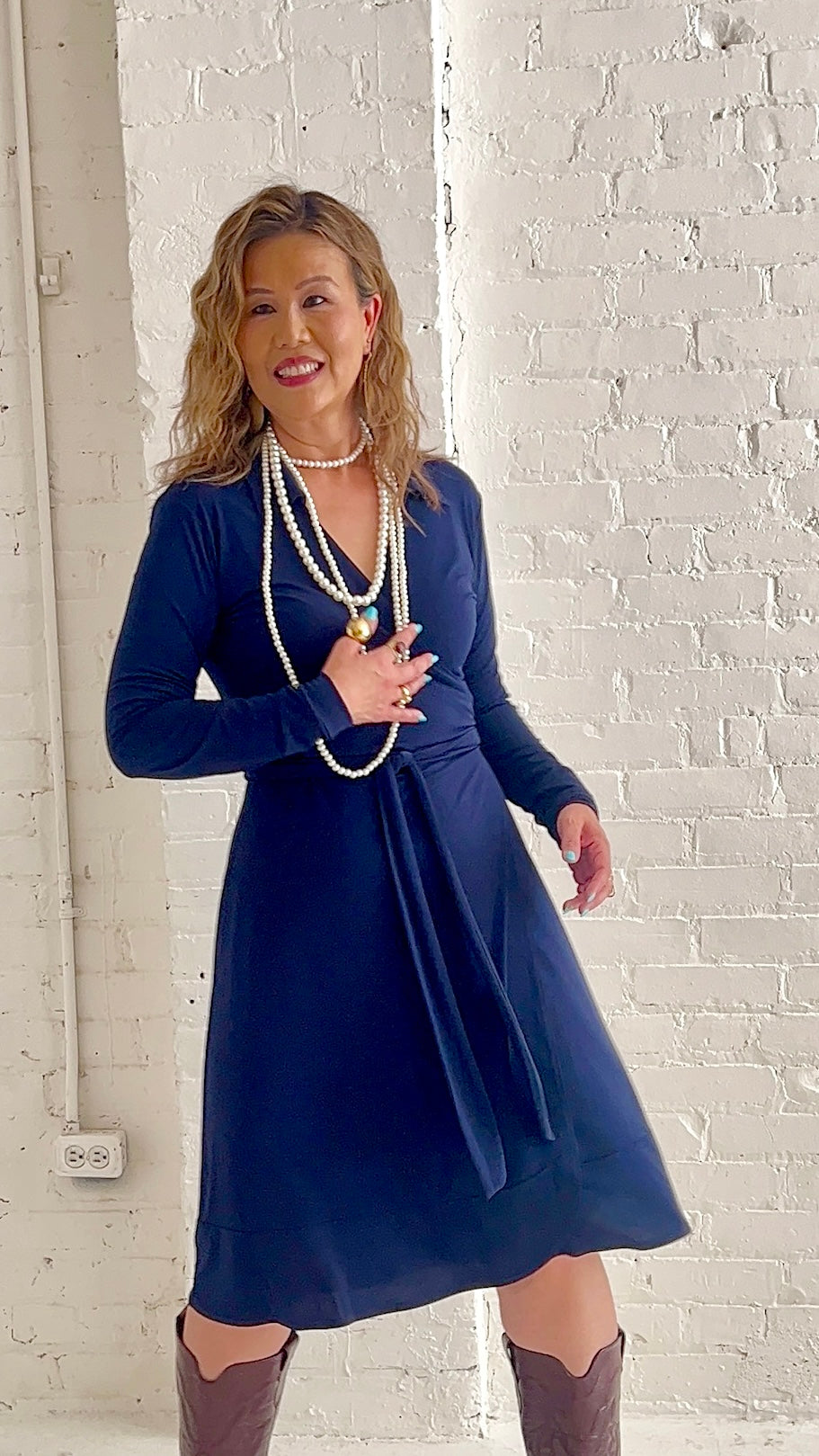 Navy Wrap Dress