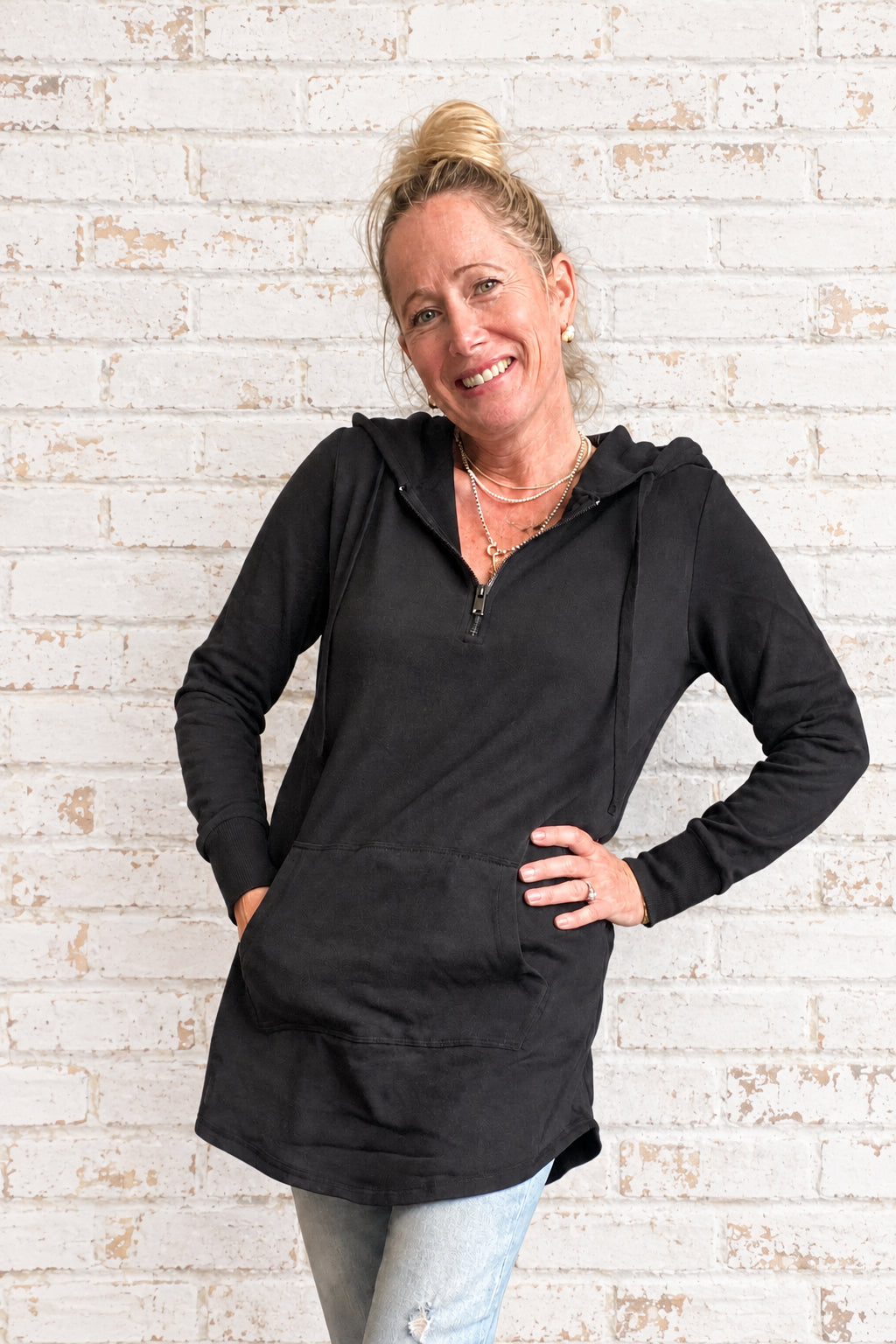 Black French Terry Tunic