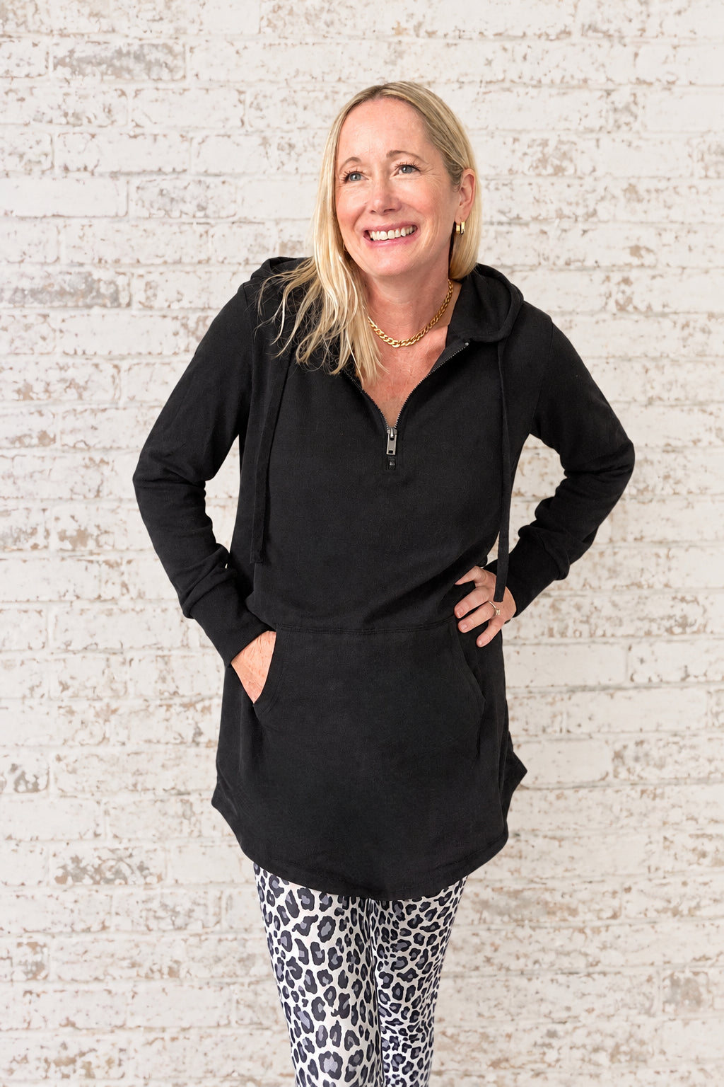 Black French Terry Tunic