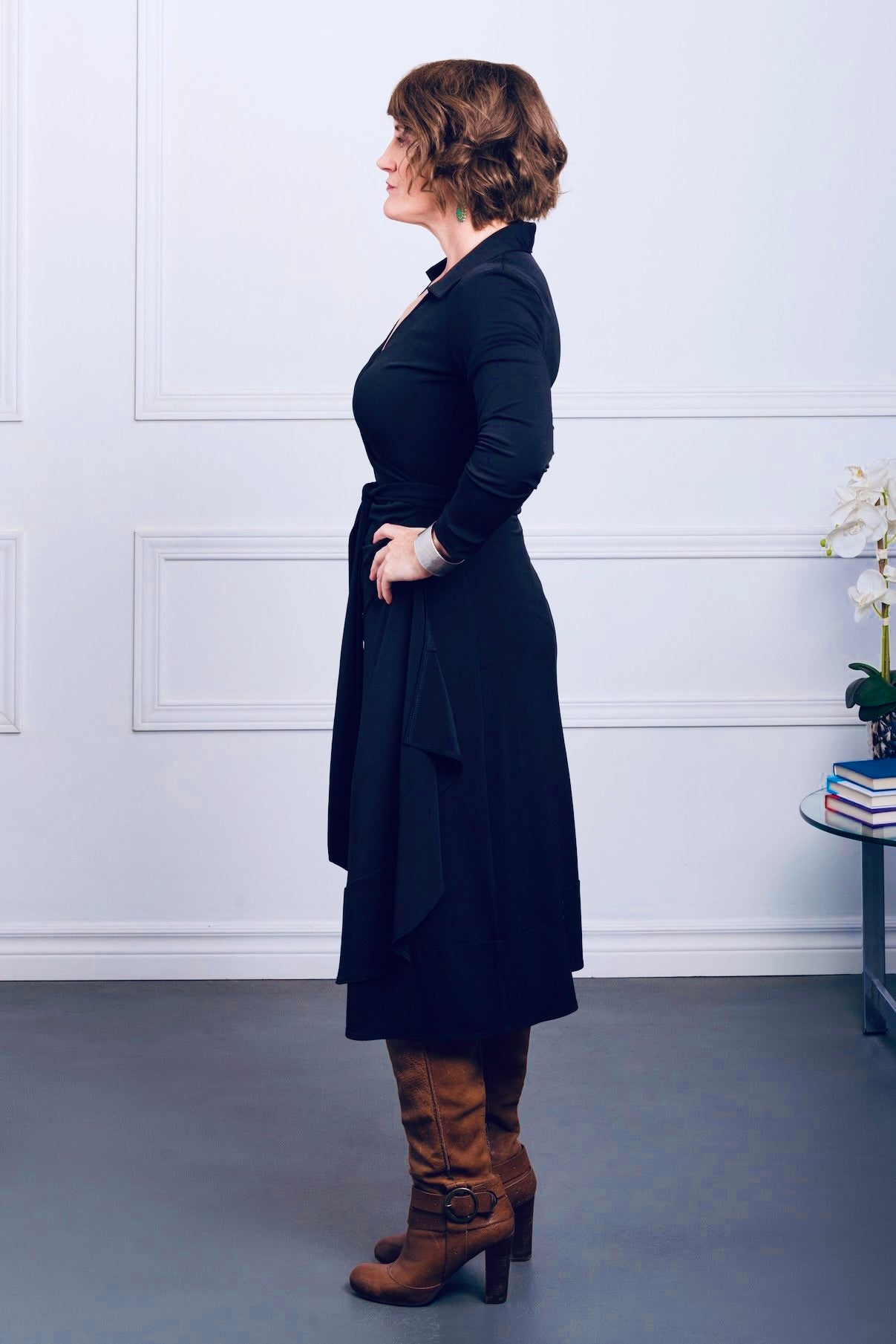 Navy Wrap Dress - Pre-order