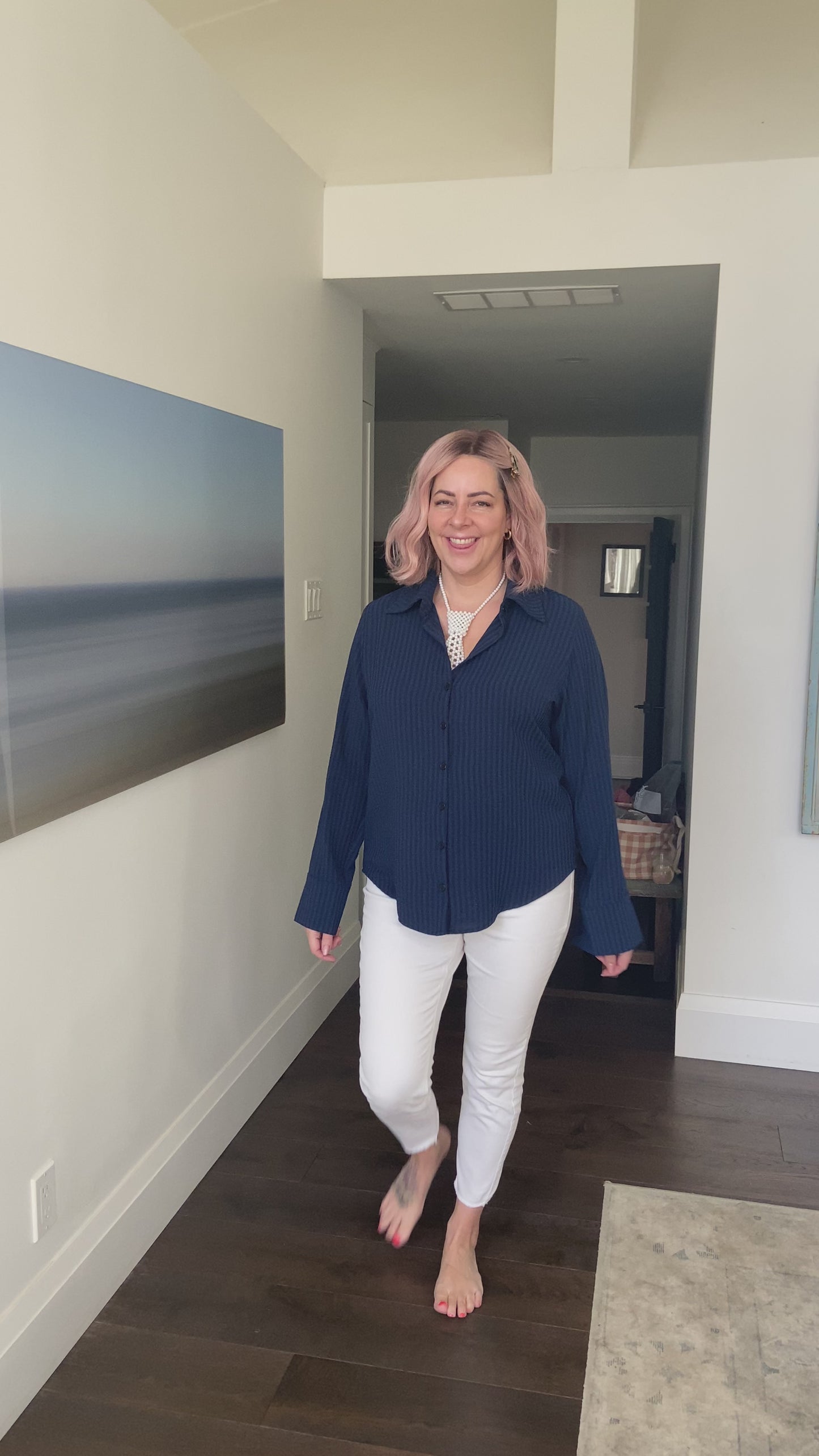 Load and play video in Gallery viewer, Blue Striped Shirt
