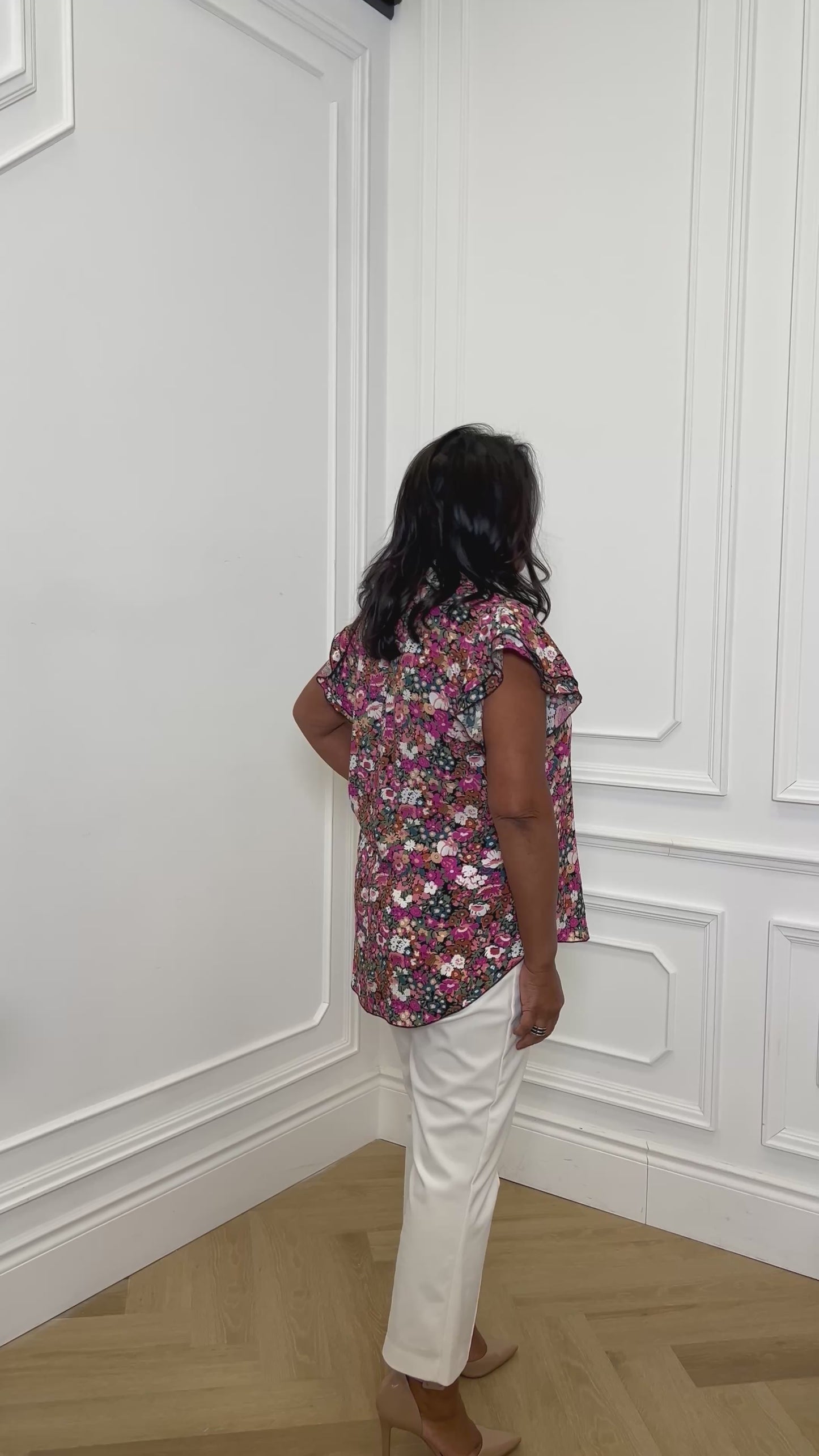 Load and play video in Gallery viewer, Pink + Blue Petal Blouse
