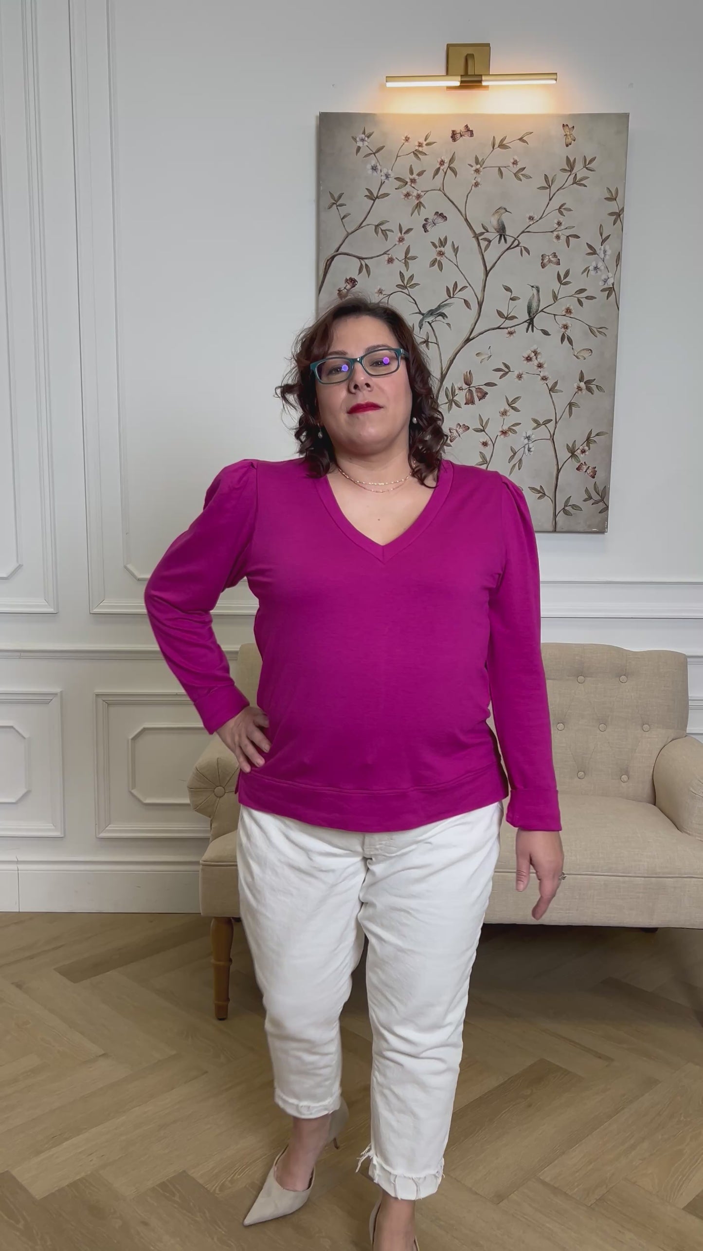 Load and play video in Gallery viewer, Hot Pink Sassy Sweatshirt
