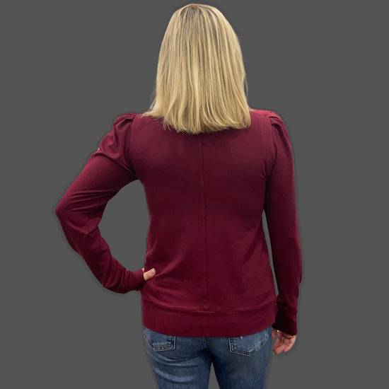 Burgundy Sassy Sweatshirt - Dotty